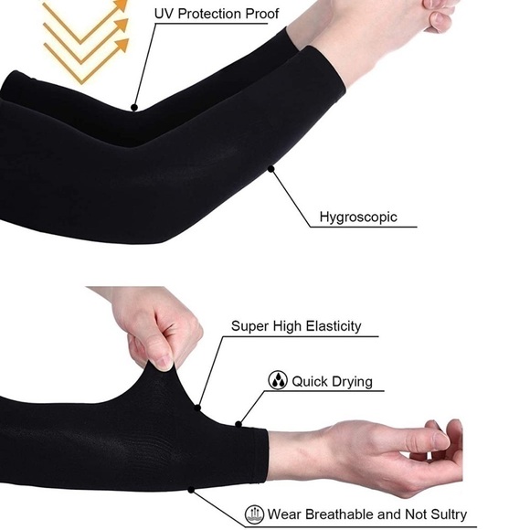 New-2pairs Unisex UVProtection ArmCooling Sleeves - Picture 3 of 7
